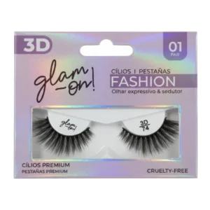 PESTAÑA POSTIZA FASHION 3D #74 GLAM ON 1 PAR